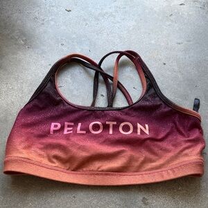 Peloton Women's Ombre Sports Bra - Burgundy and Orange
